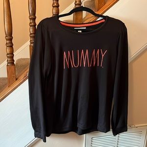 Rae Dunn MUMMY Halloween Long Sleeve Top